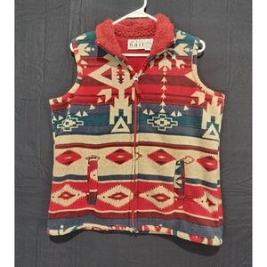 Keren Hart Women's Vintage Western Wear Aztec Print Multicolor Size M